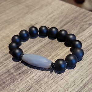 Merlyn Schiff Black Bead Bracelet